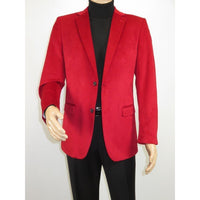 Men's Velvet Sports Coat Grammy Amy Award BASSIRI , LEONARDI J1042 Christmas Red - J.Valintin Men's Wear Legend - 92647