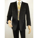 Men's Velvet Sports Coat Grammy Amy Award By BASSIRI , LEONARDI J1042 Black - J.Valintin Men's Wear Legend - 92617