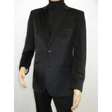 Men's Velvet Sports Coat Grammy Amy Award By BASSIRI , LEONARDI J1042 Black - J.Valintin Men's Wear Legend - 92617