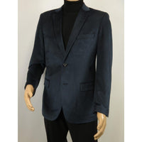 Men's Velvet Sports Coat Grammy Amy Award By BASSIRI , LEONARDI J1042 Navy Blue - J.Valintin Men's Wear Legend - 92659