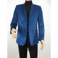 Men's Velvet Sports Coat Grammy Amy Award By BASSIRI , LEONARDI J1042 Royal Blue - J.Valintin Men's Wear Legend - 92653