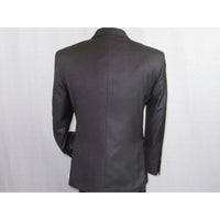 Mens Vitali Three Piece Suit Vested Semi Shiny Sharkskin M3090 Charcoal Gray - J.Valintin Men's Wear Legend - 73683