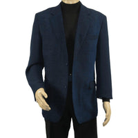 Men's Zacchi Sport Coat Patch Elbow Chenille Velveteen Bryan Navy - J.Valintin Men's Wear Legend - Bryan - Navy - M