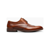 Stacy Adams Asher Wingtip Lace Up Men's Shoes Leather Cognac 25653 - 221 - J.Valintin Men's Wear Legend - 25653 - 221 - 7